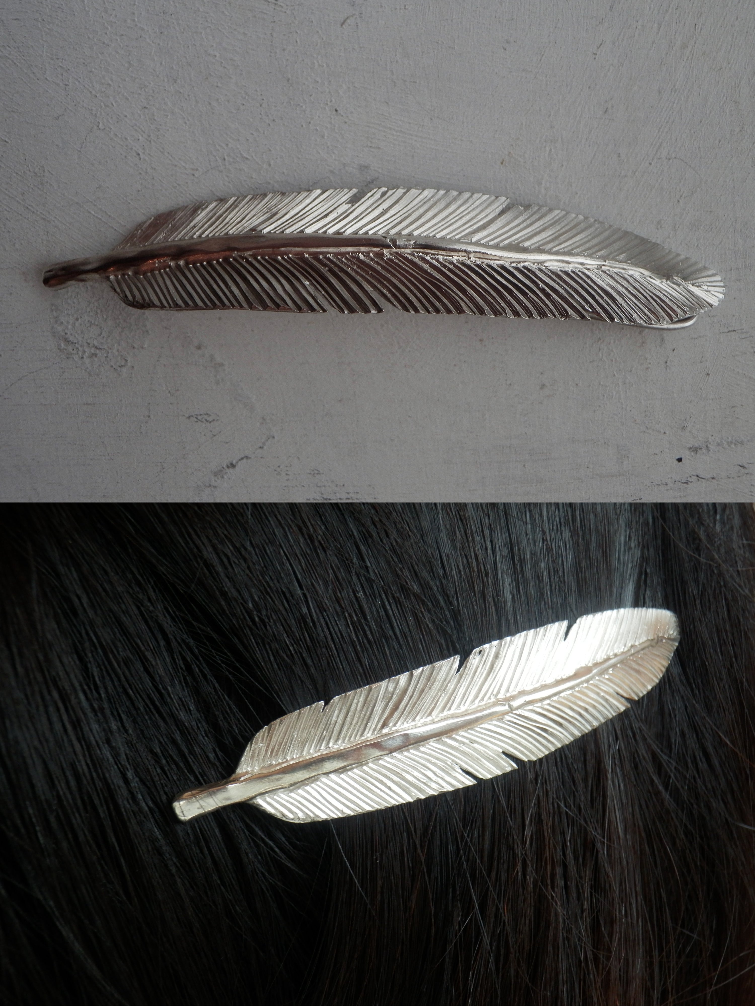 FEATHER HAIR PIN • 18